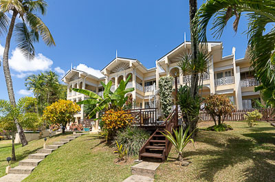 The frontage of Black Rock Dreams from the gardens